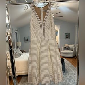 Carmen Marc Valvo ivory dress